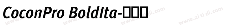 CoconPro BoldIta字体转换